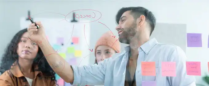 team members discussing project tasks