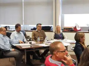 attendees at corporate training course for project managers