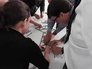 project managers on training course