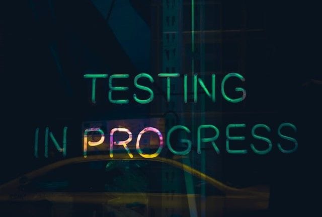 the words - testing in progress